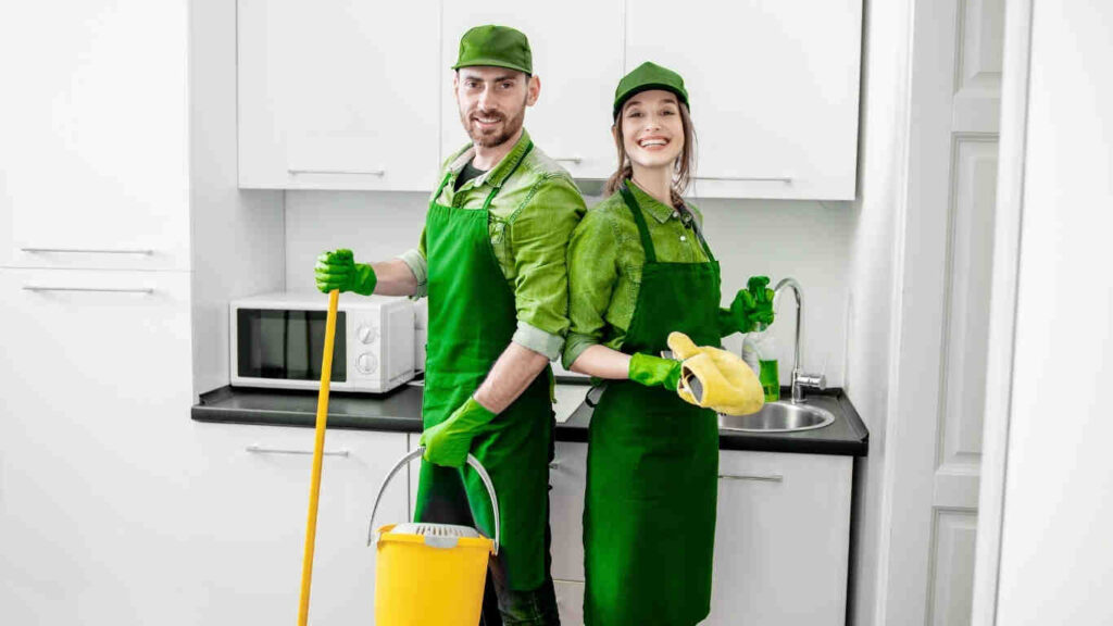 Expert cleaners providing villas professional cleaning service in Abu Dhabi living area