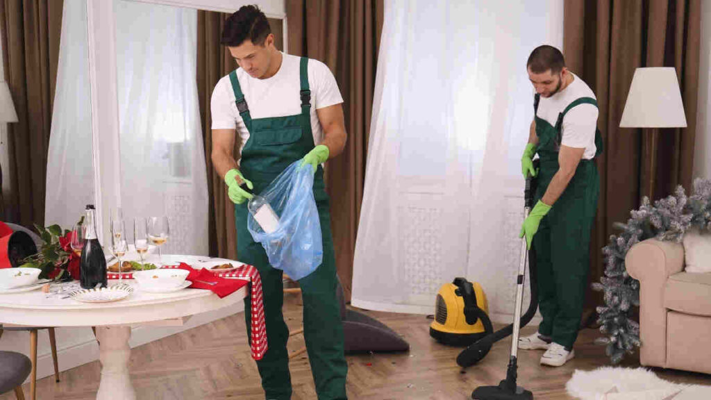Hifi Cleaning staff sanitizing floors during the best event cleaning in Al Maryah Island