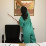 Before and after results of professional apartment cleaning services showing spotless kitchen