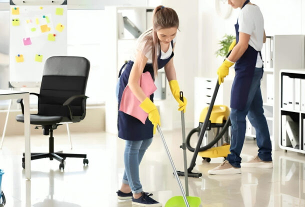 Professional cleaners providing best commercial cleaning service for retail store
