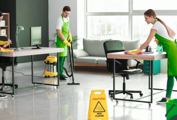 Professional office cleaning company in Jubail Island workspace