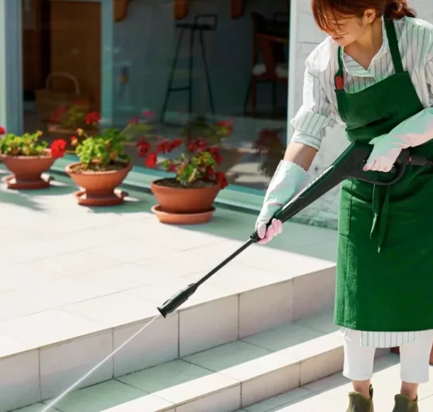 Professional parking lot cleaning in Jubail Island by Hifi Cleaning Services